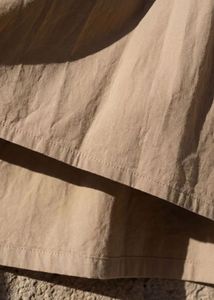 Beige Pleated Midi Skirt