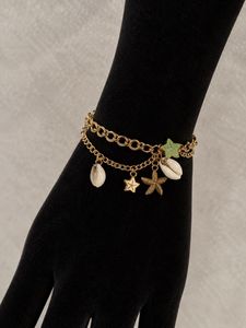 Boho Charm Bracelet with Shells