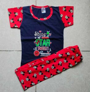 Cute Girls' Top &amp; Pyjama Set of 2.
