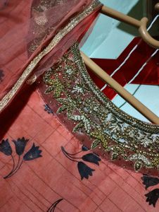 💕Peach Anarkali Gown with dupatta