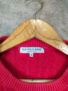 Us polo Cable Knit Crew Neck Sweater