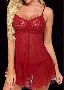 Red Lace Babydoll Lingerie