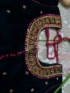 Elegant Black Velvet Salwar Kameez