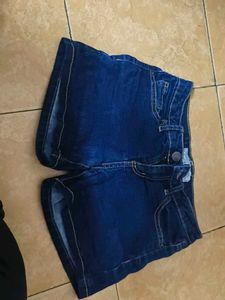 High-Waisted Denim Shorts