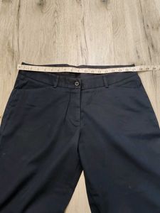 Classic Navy Wide-Leg Trousers