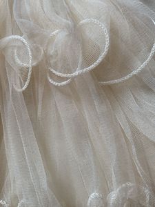 Cream Ruffle Tulle Dress