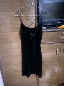 Black Velvet Mini Dress