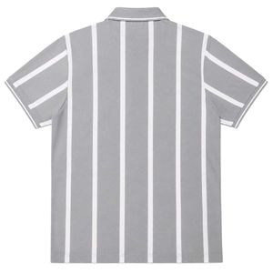 Men's Grey Striped Polo T-Shirt