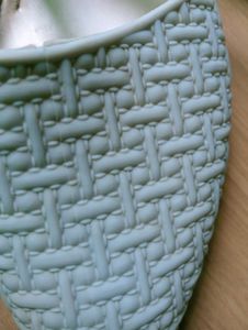 Stylish Light Blue Woven Slingbacks