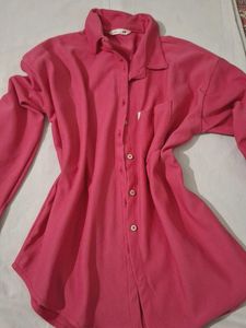 Stylish Pink Oversized Shirt