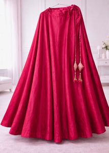 Designer Indo Western Hot Pink &amp; Black Lehnga