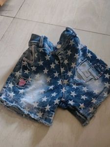 Star Denim Shorts