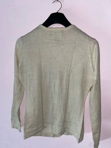 Elegant Olive Off White Top