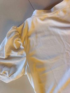 Puff Sleeve White Top