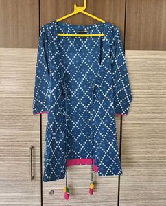 Blue Indigo Print Shrug XXL
