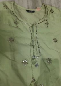 Chic Mint Green Kurta Set