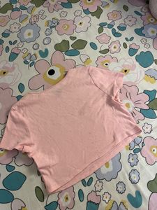 H&amp;M Pink BLACKPINK Printed Crop Top