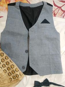 new .Boys 2Shirts,2 Coats ,Pant And Bow Combo