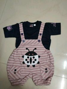 Adorable Ladybug Overalls Set
