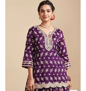 Stunning Purple Embroidered Lehenga Choli