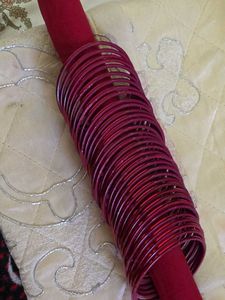 35 Set of Red Metal Bangles