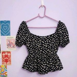 Chic Floral Print Top