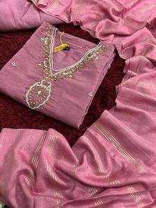 Embroidered Kurta with Dupatta Set