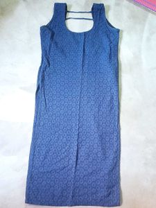Elegant Blue Sleeveless Kurta