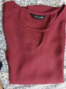 Faballey Maroon Top