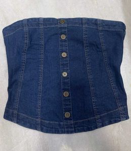 Denim Tube Top