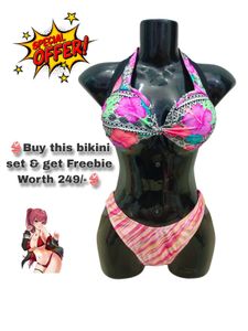 Floral Print Like New  Premium Bikini Set Size M&L