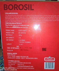 🔀✅ New Borosil 1L Carafe with Strainer