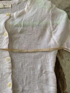 White Button-Up Cardigan