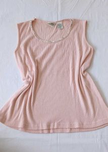Pink Ribbed Tank Top 🩷🫶🏻
