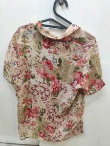 Calvin Klein Floral Button-Up Shirt - L