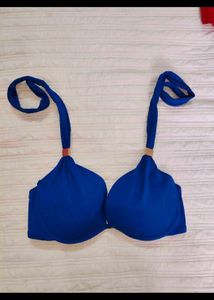 Vibrant Blue Halter Bikini Top