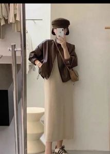 Stylish Brown Faux Leather Jacket