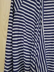 Striped Open Front Cardigan Shrug