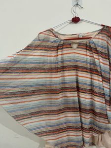 Striped Flowy Tunic Top