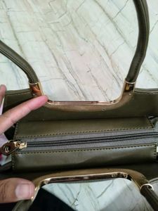 Chic Olive Green Handbag
