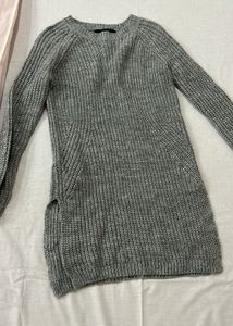 Forever 21 Gray Knit Sweater Dress