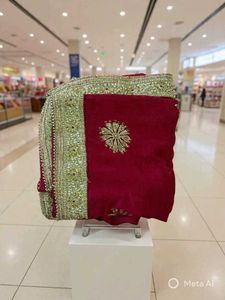 Vibrant Pink Embroidered Saree