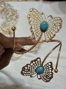 Gold Butterfly Arm Cuff Bracelet