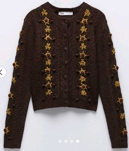 Zara Floral Embroidered Cardigan