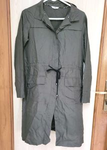 Olive Green Trench Coat - Lightweight