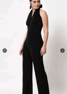 Chic Black Halter backless Jumpsuit