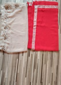 2 Dupatta  With Leesing.