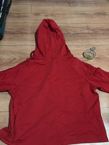 Red "Be A Voice" cropped Hoodie
