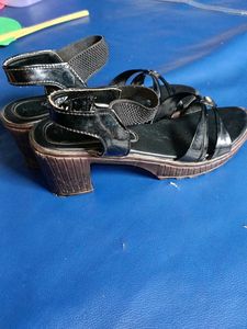 Stylish Black Patent Sandals