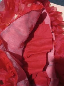 Red Ruffled Party Dress